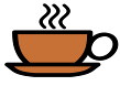 steaming cup of coffee