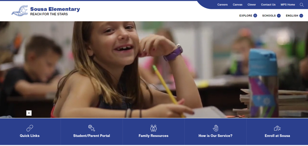 Sousa's new website home page