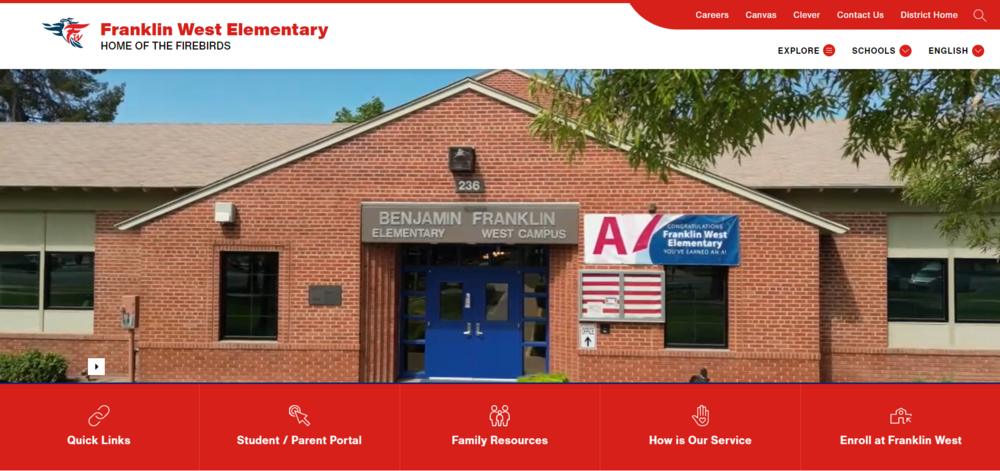 Franklin West's new website home page