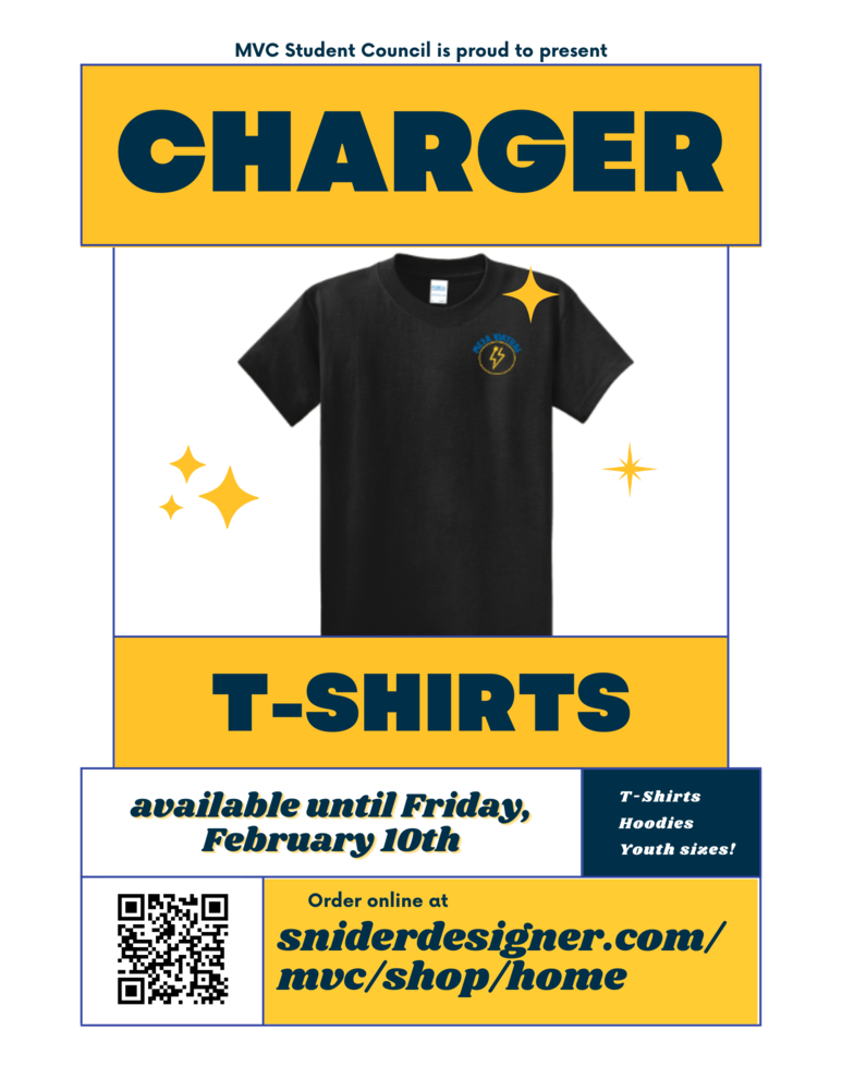 Charger T-shirts available until February 10, 2023. 
