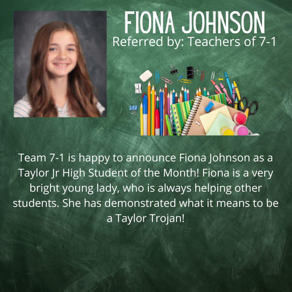 Student of the Month Sep 2022 7-1