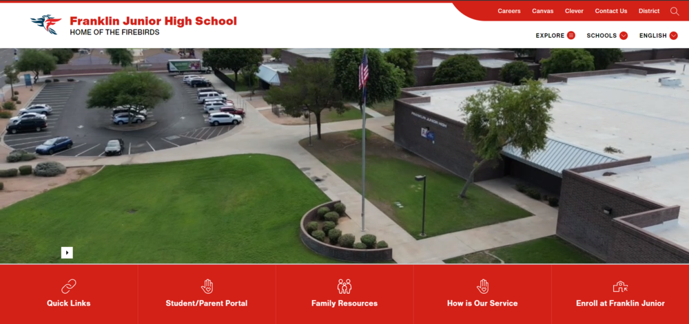 Franklin Junior's new home page