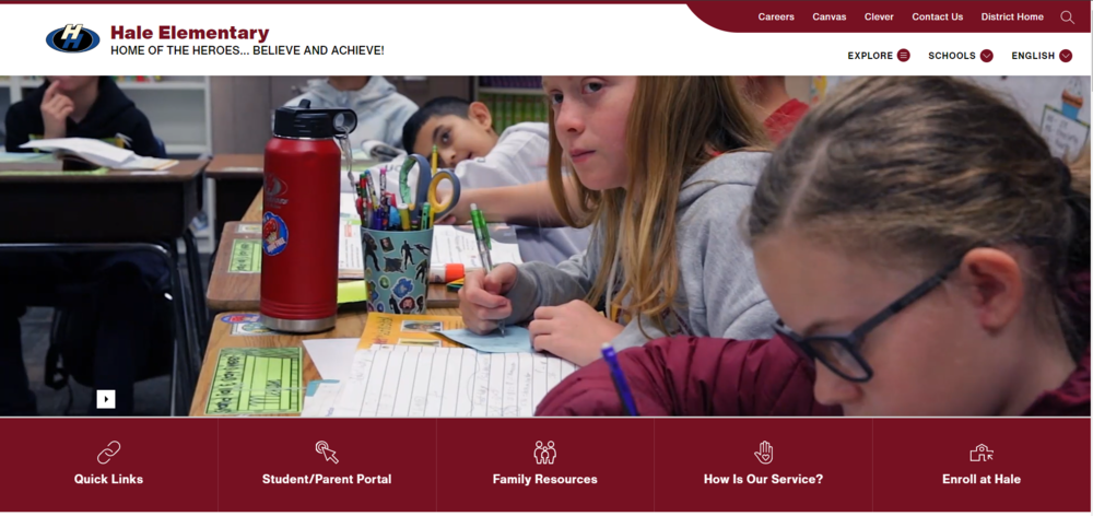 The new Hale website.