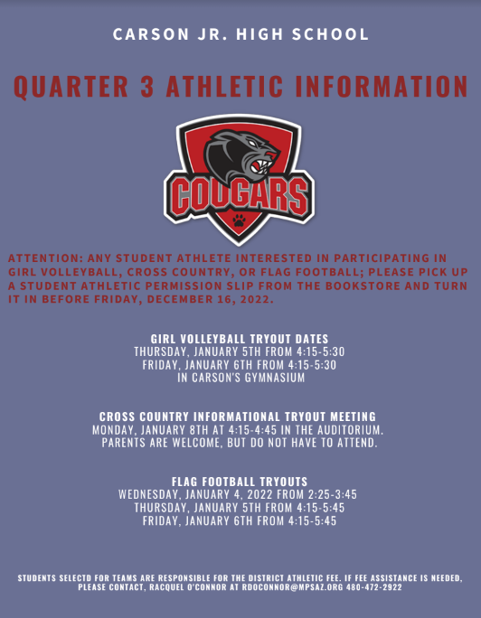 Q3 Athletic Information